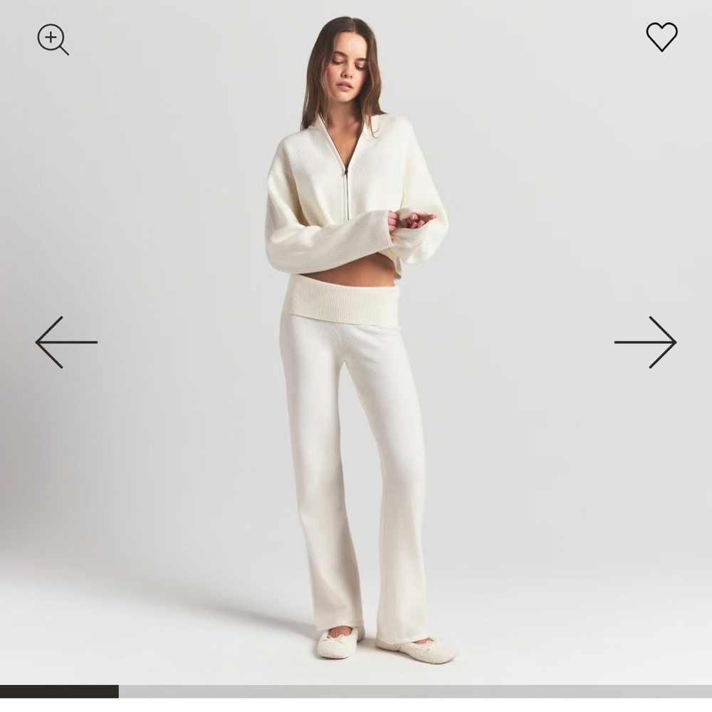 SKIMS Cream Straight Leg Women's Pants